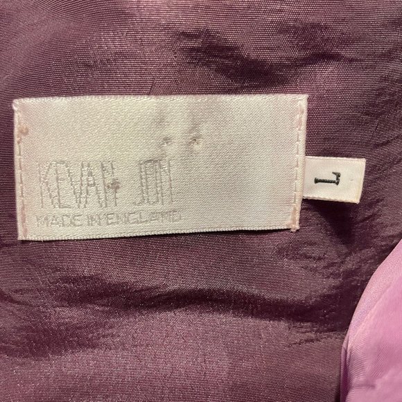 Kevan Jon Pink and Purple ombre corset hitch strapless dress, size L - Picture 4 of 6